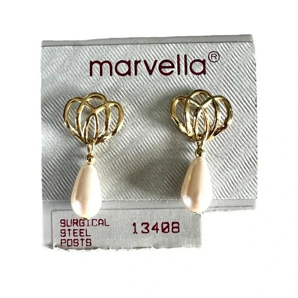 Vintage Jewelry Vintage Marvella Elegant Formal Gold Tone